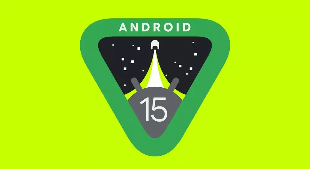 Android 15 logo fondo verde