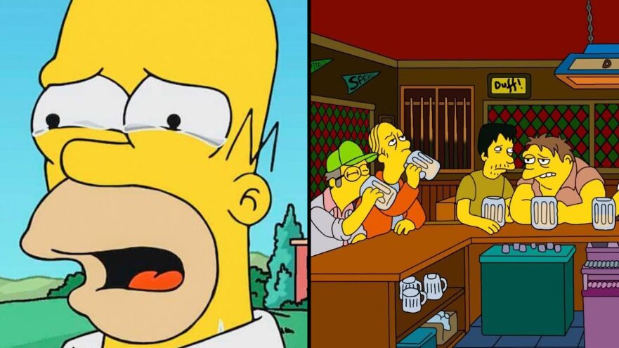 Larry The Barfly muere en Los Simpsons