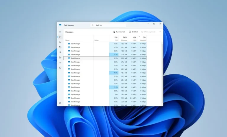 Fallo del Administrador de tareas en Windows 11.