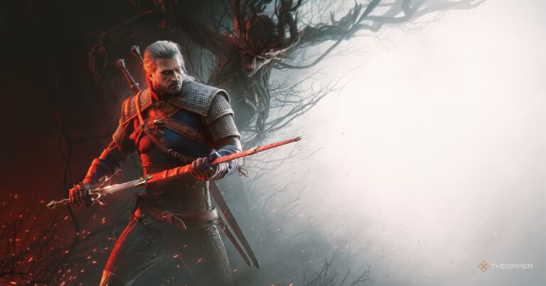 geralt-in-front-of-a-tree-monster-in-the-witcher-3-songs-of-the-past-key-art